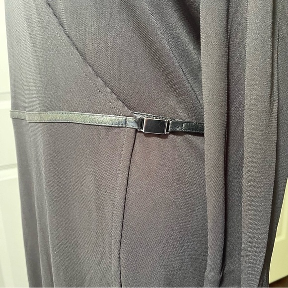 Jones New York Wrap Dress with Leather Trim Waist - Picture 5 of 12